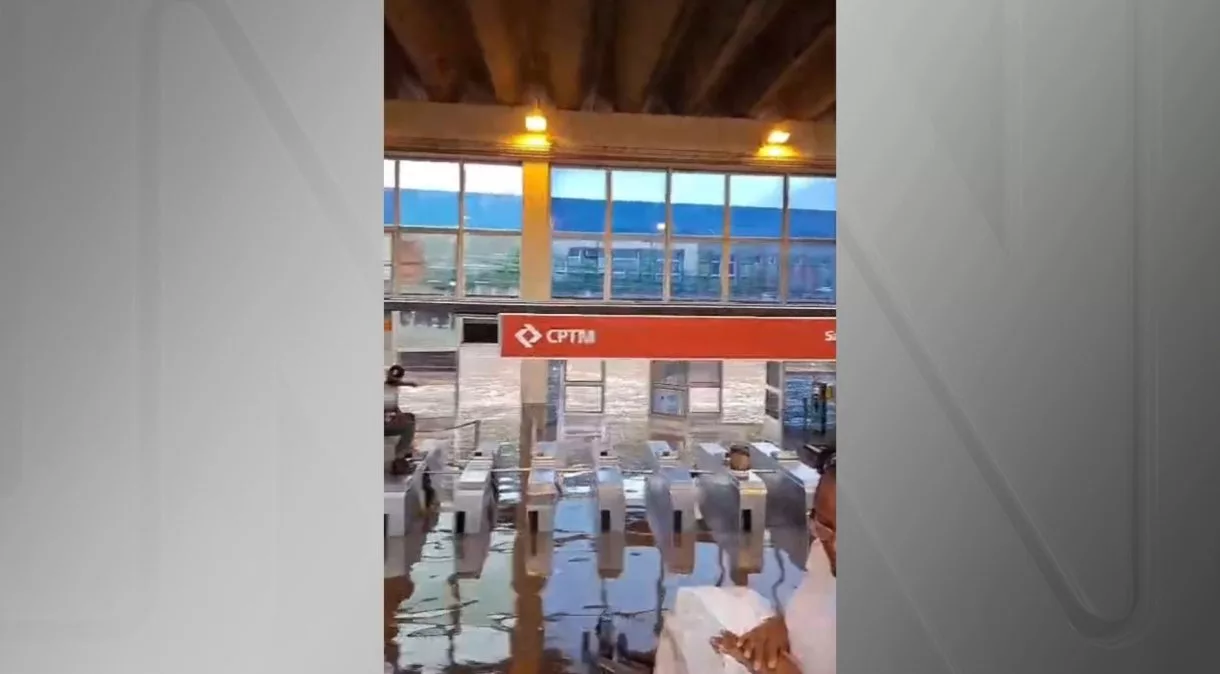 Forte temporal causa interdição na linha 10-Turquesa da CPTM