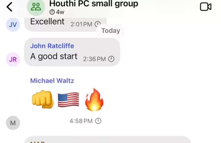 Escândalo no governo Trump: Falha de segurança em chat confidencial