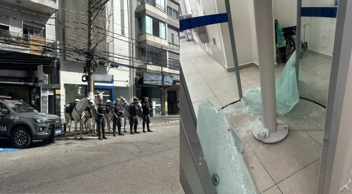 Cavalaria da PM age rápido e evita roubo em banco em SP