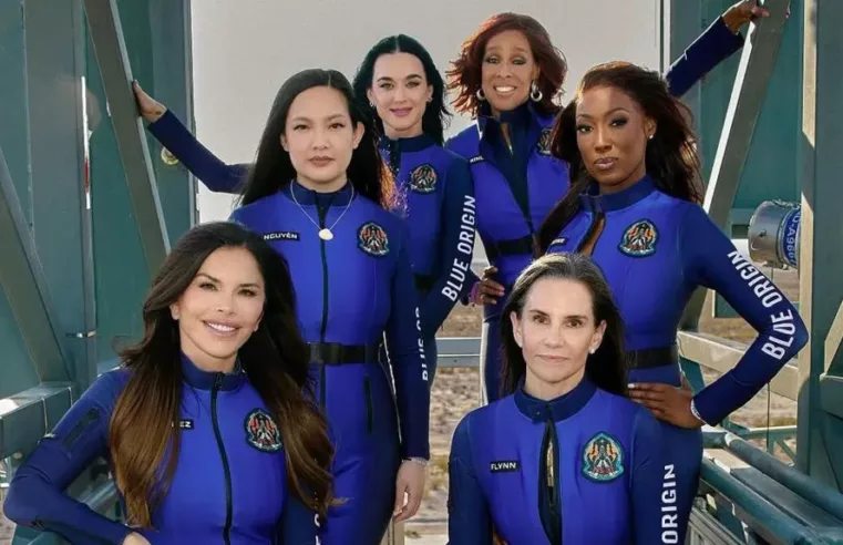 Katy Perry e mulheres fazem história em voo ao espaço