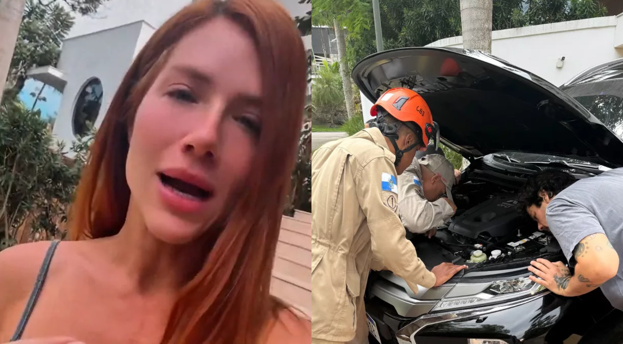Gato é Resgatado de Roda de Carro de Giovanna Ewbank