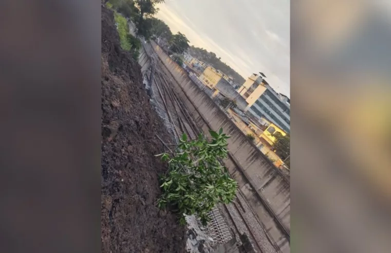Queda de muro provoca caos na Linha 2 do MetrôRio