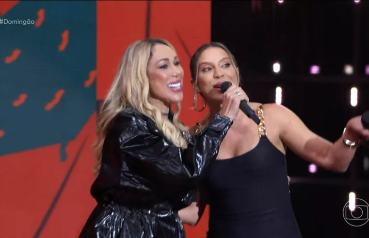 Renata do BBB canta com Taty Girl no Domingão com Huck