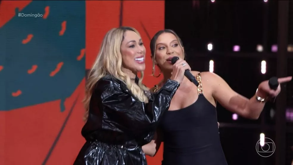 Renata do BBB canta com Taty Girl no Domingão com Huck