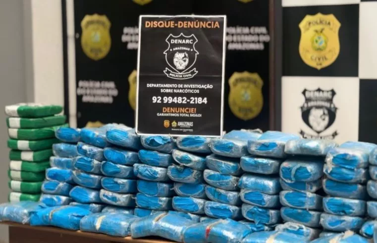Polícia Civil do Amazonas apreende 210 kg de cocaína em Manaus